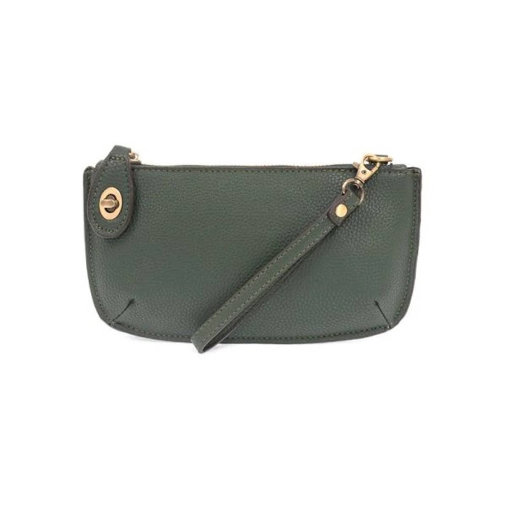 Joy Mini Crossbody Wristlet Clutch Womens Vegan Leather Festival Boho Green
